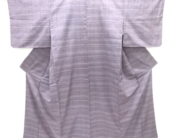 JAPANESE KIMONO / TSUMUGI / WOVEN ABSTRACT GRID